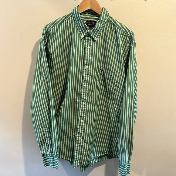 American Eagle Outfitters XL Vintage Y2K Hunter Green Button Down Shirt - Picture 1 of 5